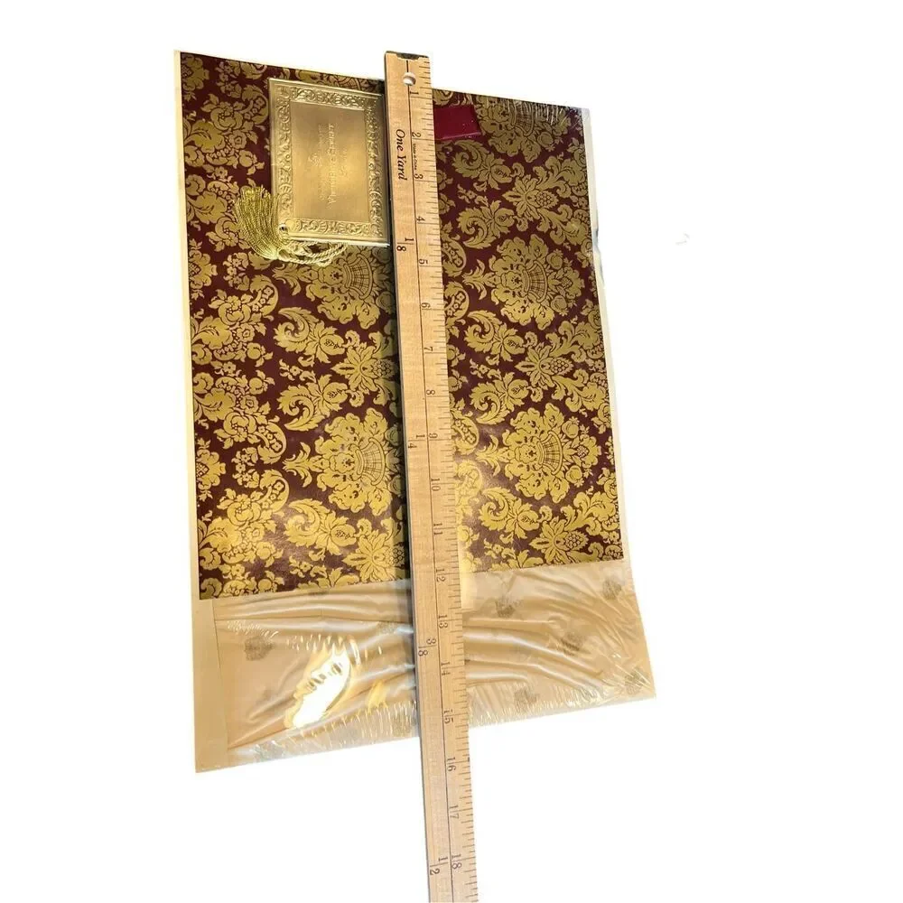 5 Victoria Secret vintage Gift Box Wrapping Tissue Paper Tassel Ribbon Gold